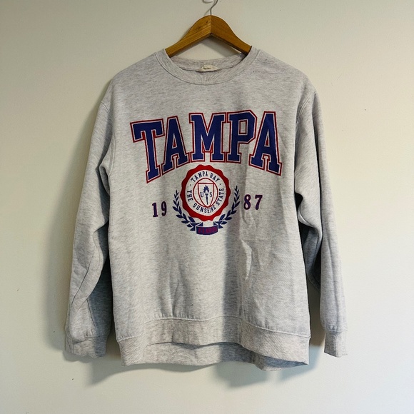 Aeropostale | Grey Long Sleeve Crew Neck Sweatshirt Tampa  Size Medium - Picture 1 of 5